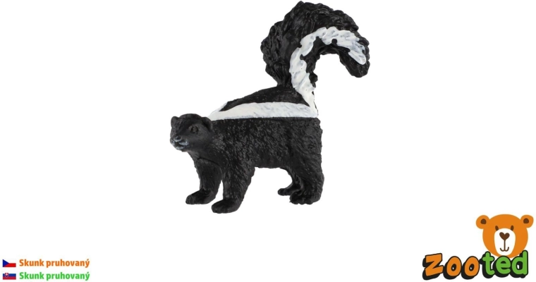 Striped skunk figurine Zooted 5 cm - 1 piece