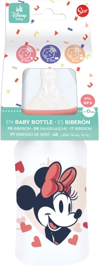 Kūdikių buteliukas MINNIE 240 ml su antikolikine sistema