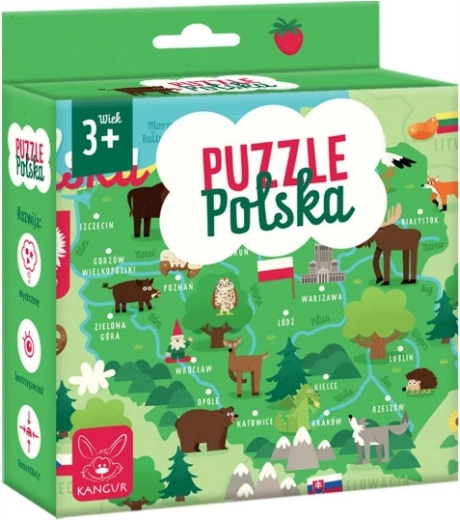Dėlionė: Lenkijos žemėlapis vaikams 3+