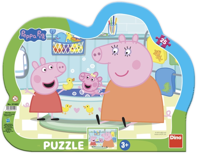 Vaikiška stalo dėlionė „Peppa Pig vonioje“, 25 detalės