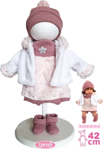 Llorens drabužių rinkinys lėlei 42 cm – 6 dalių žiemos komplektas