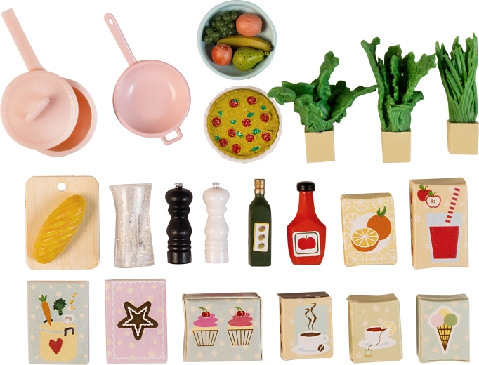 Lundby kitchen accessories and food for a dollhouse