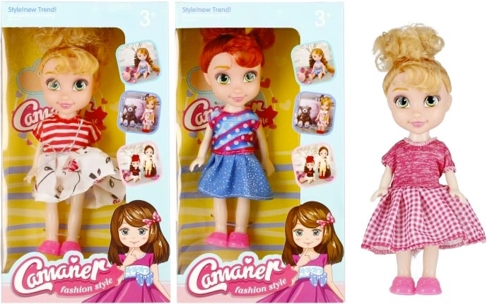 Doll with a bun, assorted - 1 piece