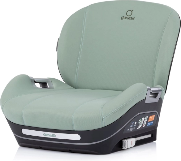 Automobilinė paaukštinimo kėdutė Chipolino Genesis i-Size su ISOFIX, 125–150 cm, spalva Matcha