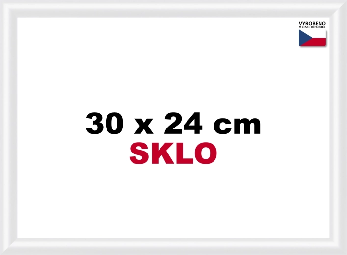 Plastikinis rėmas 30 × 24 cm – baltas