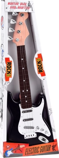 Vaikiška elektrinė gitara su roko garsu – juoda