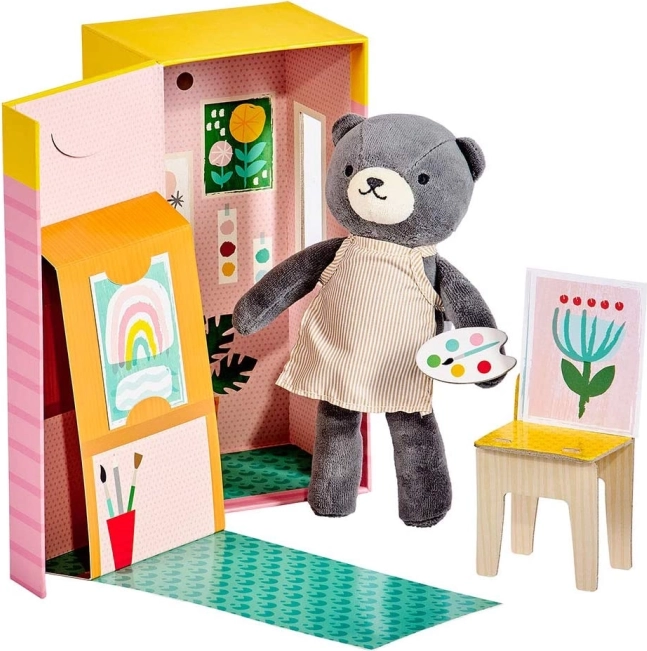 Pliušinė meškutė tapybos studijoje PETIT COLLAGE