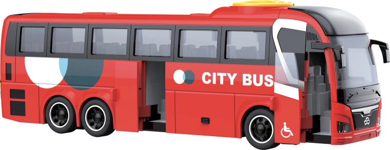 City Service Car miesto autobusas 1:16 raudonas