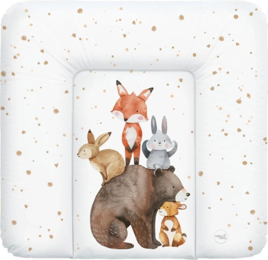 Ceba Baby minkštas vystymo kilimėlis Basic Forest Friends 75 × 72 cm