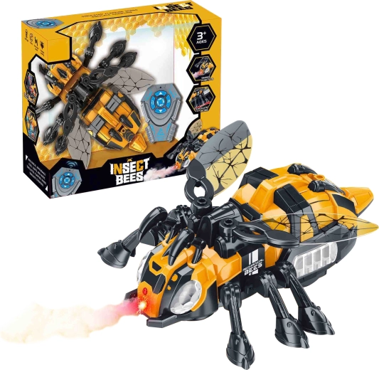 R/C mechaninė bitė su vandens rūku ir LED apšvietimu