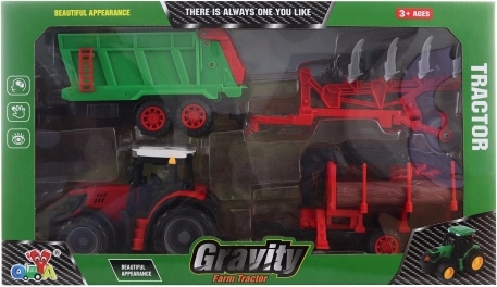 Tractor with 3 interchangeable trailers