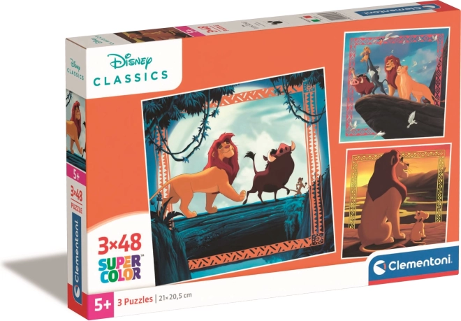 Dėlionė Liūtas karalius 3×48 dalių CLEMENTONI