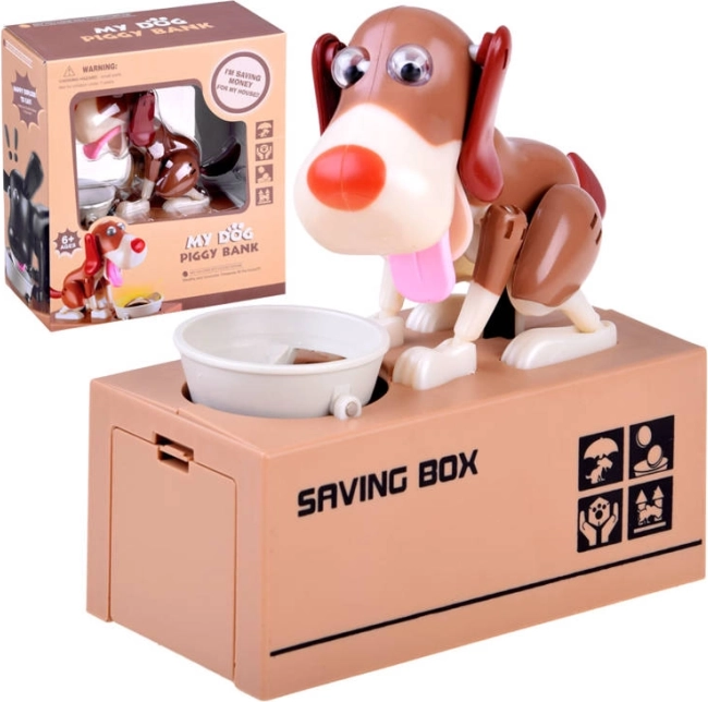 Interaktyvi taupyklė Šuo, valgantis monetas