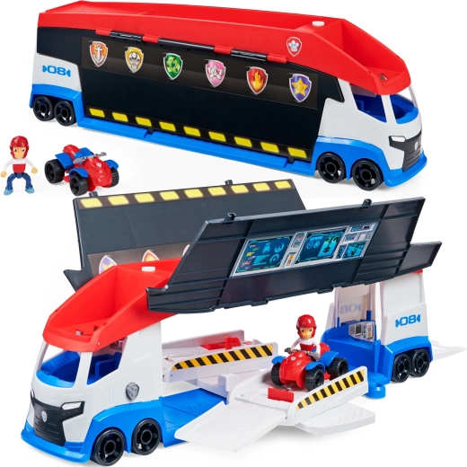 PAW PATROL Didysis patrulių sunkvežimis 2.0 – vilkikas su Ryderio keturračiu