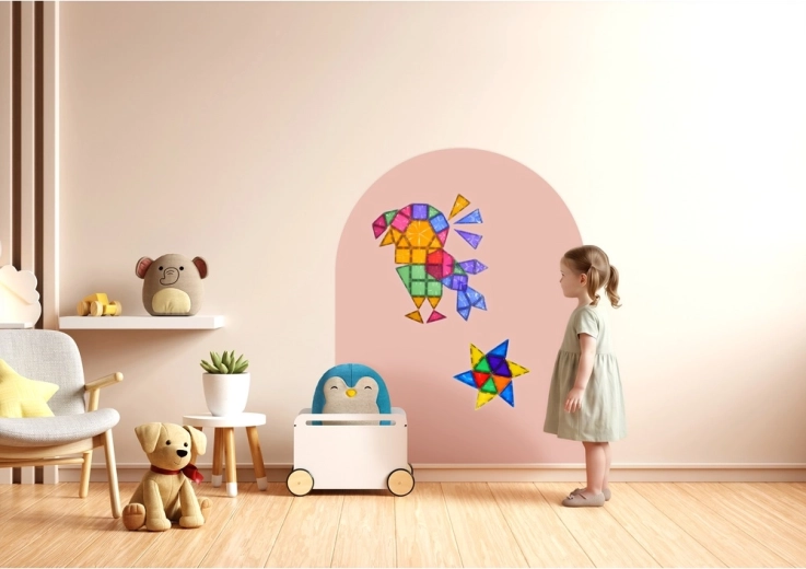Cleverclixx magnetic wall film Soft Nude 95 × 75 cm