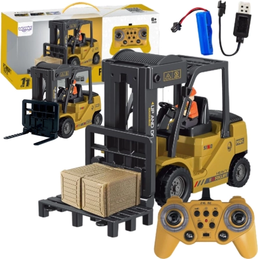 WOOPIE 2-in-1 Remote-Controlled Forklift Truck, 1:24 Scale