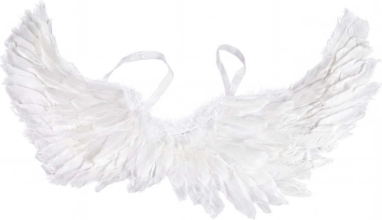 Angel Wings with White Feathers 50 cm