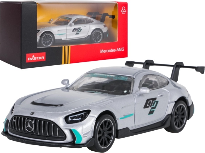 Metal Mercedes-AMG GT2 RASTAR model in 1:43 scale, silver