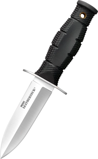 Cold Steel Mini Leatherneck Double Edge – small neck knife 9 cm, black, Kraton, Secure-Ex sheath