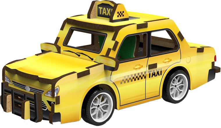2Kids Toys 3D medinė dėlionė taksi