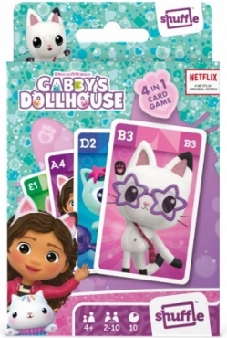 Kortų žaidimas SHUFFLE Gabės kačiukų namai 4-i-1