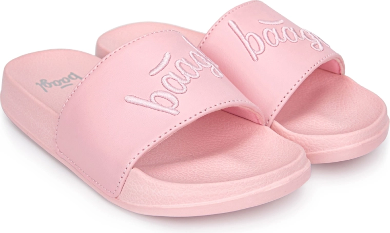 Baagl logo slippers – pink