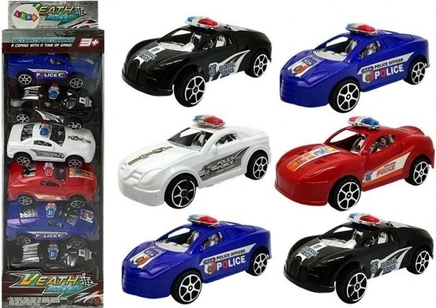 Set of pull-back police cars, 6 pcs