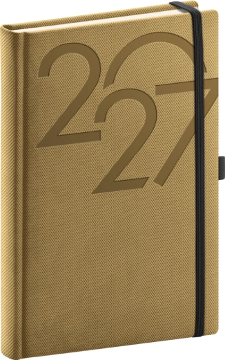 Notique Ajax dieninis kalendorius 2027 auksinis 15 × 21 cm