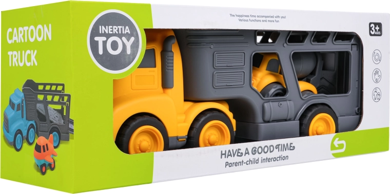 Vehicle set with tow trailer and construction cars