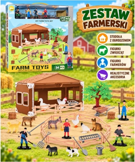 Farm Playset with Figures and Animals