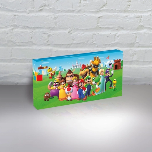 Šviečiantis sieninis paveikslas SUPER MARIO – licencijuota dekoracija su pašvietimu