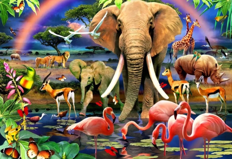 African Savannah Puzzle 1000 pieces BLUEBIRD