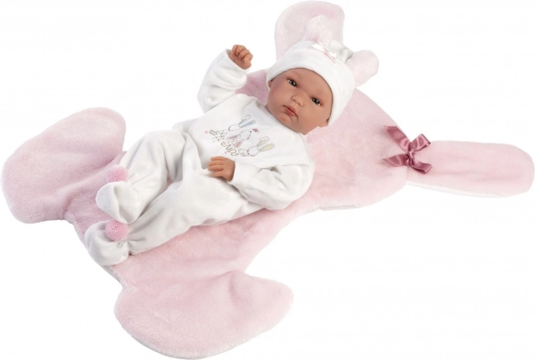 Realistiška lėlė New Born mergaitė su visiškai viniliniu kūneliu 35 cm