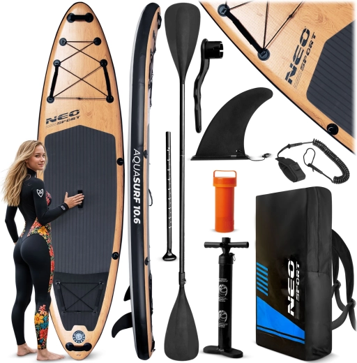 Neo-Sport Aquasurf 10’6 pripučiamas SUP irklentė 320 × 84 × 15 cm