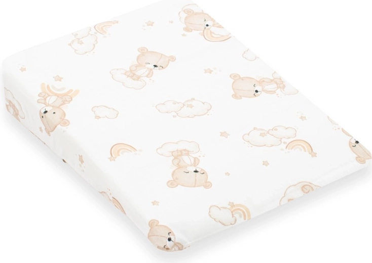 Užvalkalas vaikiškai pagalvei – pleištui New Baby BASIC 30×37 cm, smėlinis meškiukas