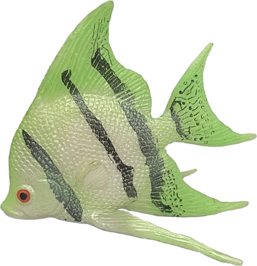 Green rubber fish 10 cm