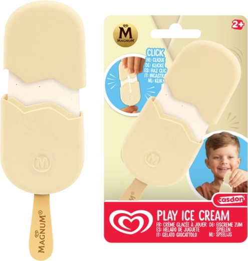 Casdon Magnum Classic White – toy ice cream bar on a stick in a white chocolate coating