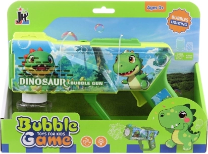 Dino burbulų pūtimo pistoletas su baterijomis