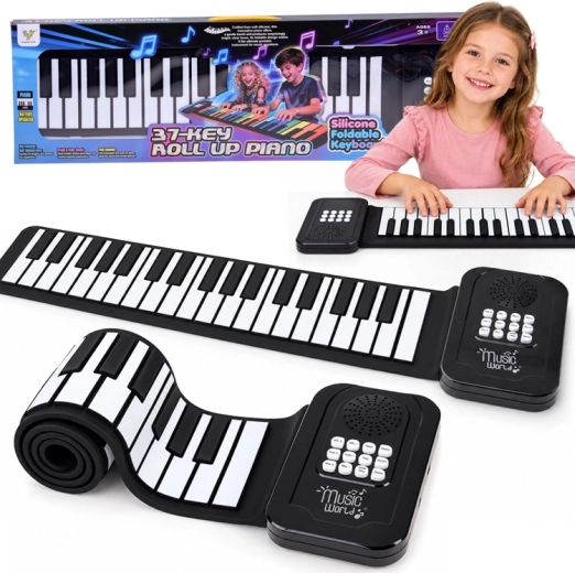 Susukamas elektroninis pianinas vaikams su 37 klavišais