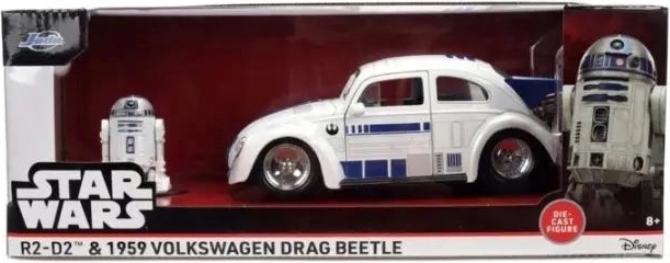 Jada Star Wars VW Drag Beetle R2-D2 1:24 su figurėle
