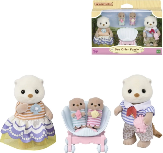 Sylvanian Families jūrinių ūdrų šeima – 4 vnt.