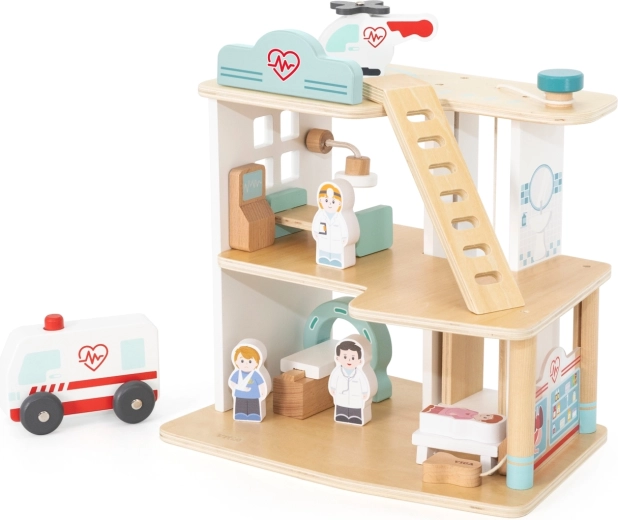 Viga Toys Wooden Hospital with Accessories