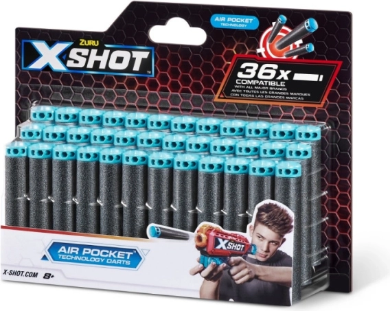 X-SHOT Excel Air Pocket Technology putų strėlės, 36 vnt.