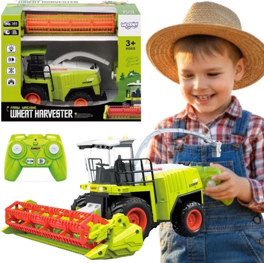 Woopie Remote-Controlled Combine Harvester with Lights