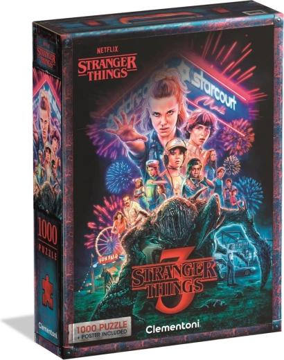 Dėlionė 1000 STRANGER THINGS 3 plakatas – Netflix, Clementoni