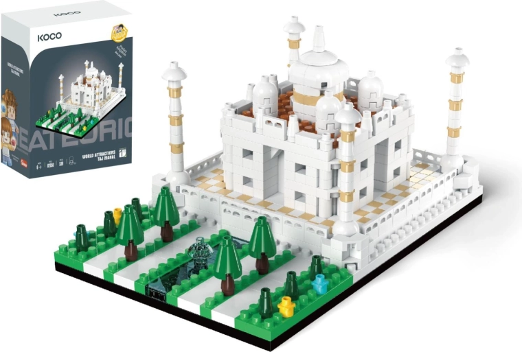 KOCO Mini Taj Mahal Building Set, 539 Pieces and 2 Figures
