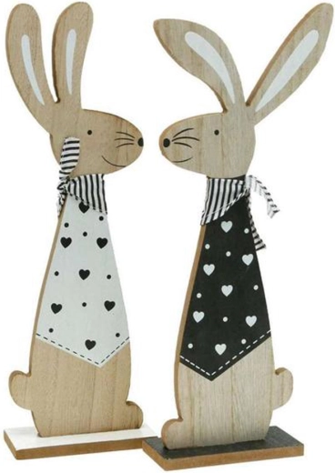 Medinė dekoracija Zuikis Glamour 11 × 33 cm