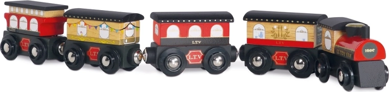 Le Toy Van wooden train Royal Express with carriages