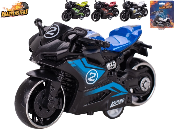 Roadblasters metalinis motociklas su atbulinės eigos mechanizmu 9 cm