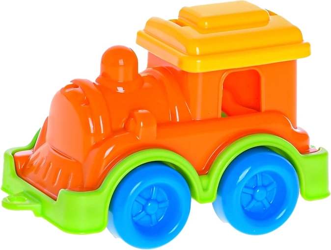 Plastikinis traukinukas 10 cm su laisva eiga